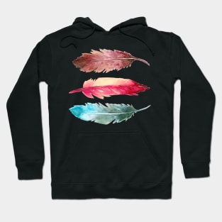 1 Feather print Hoodie